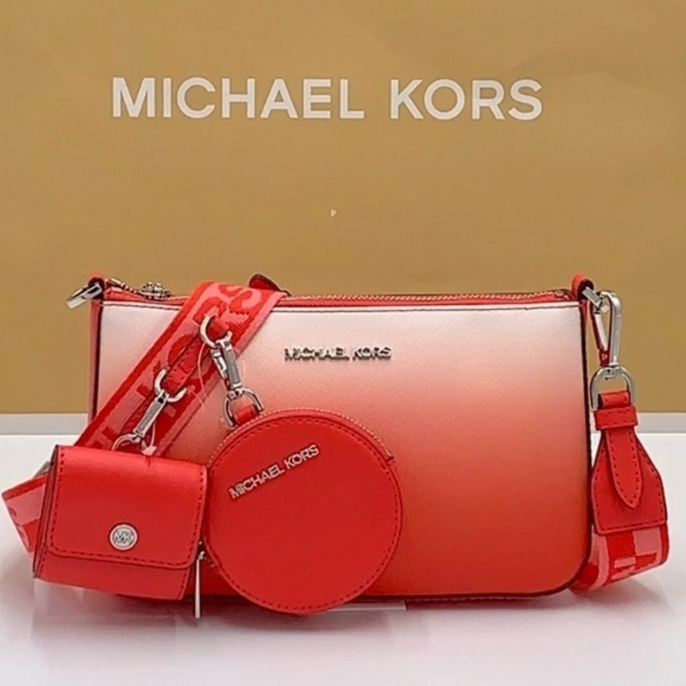 Michael Kors Jet Set Travel Tech Attached with Adjustable Coral Reef Crossbody